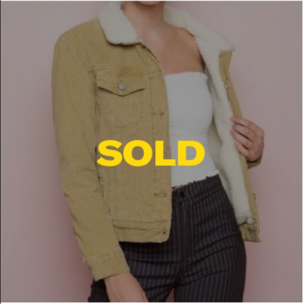 Brandy Melville Elisha Corduroy Sherpa Jacket